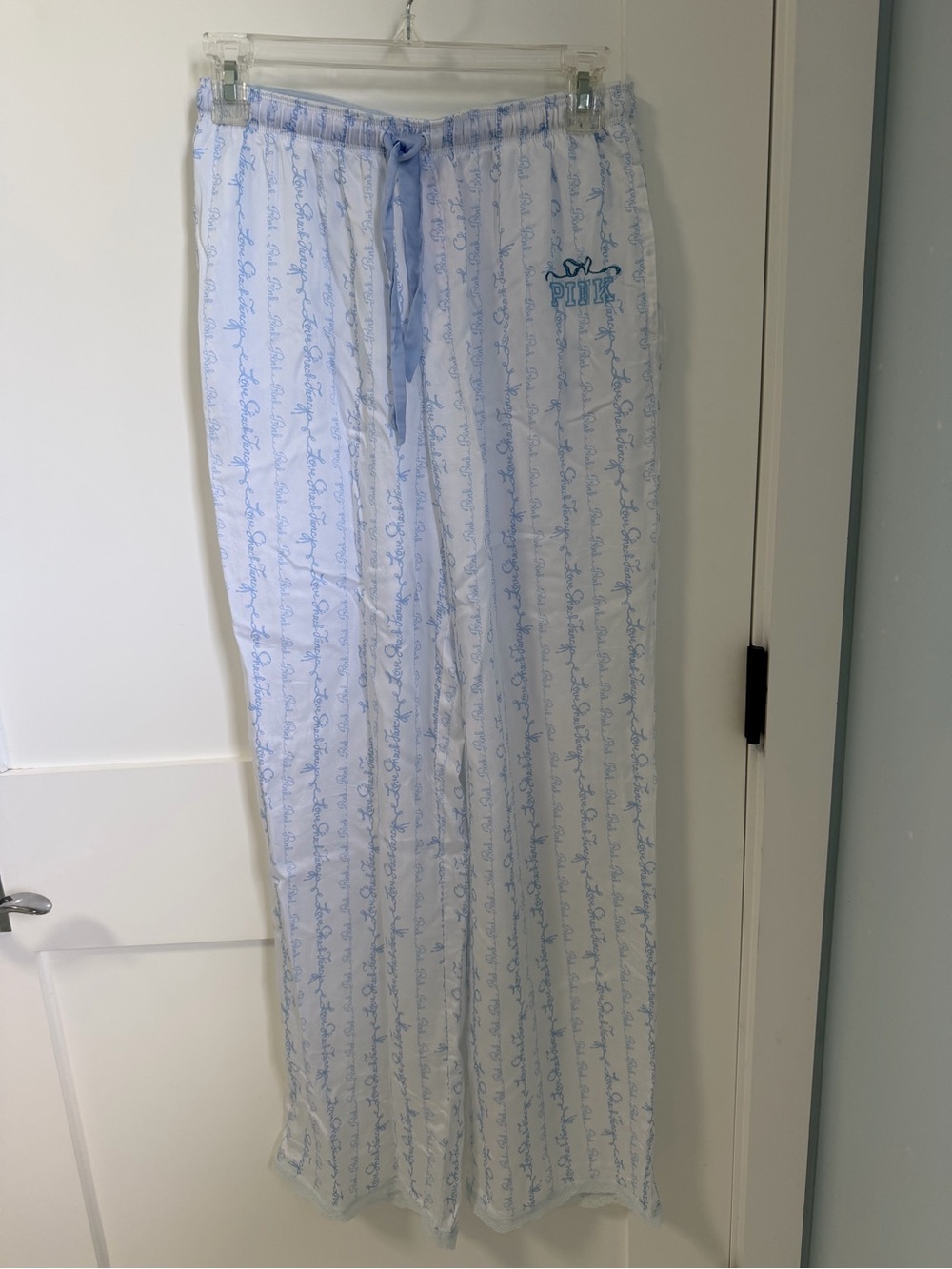Pink x Love Shack Fancy Blue Pajama Pants